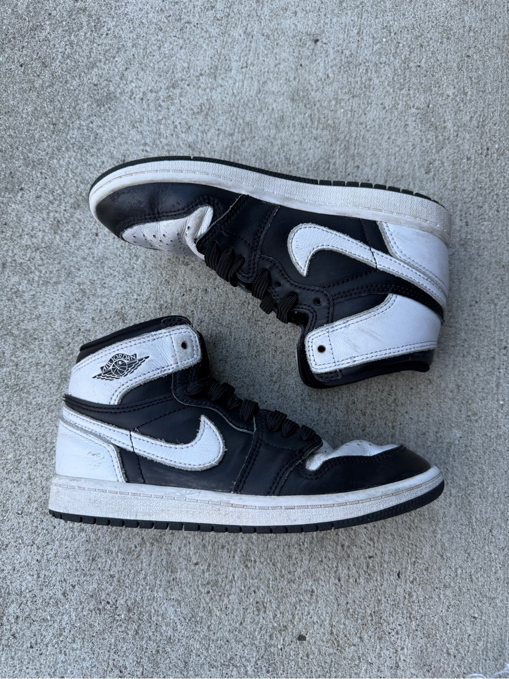 Jordan Kids Black and White High-Top Sneakers - Youth